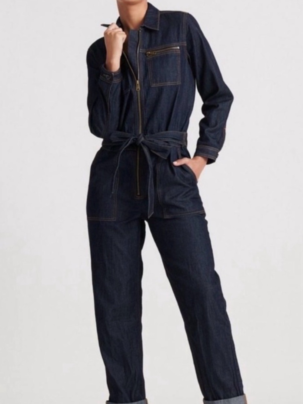 Lucky Brand Women’s Dark Indigo Denim Jumpsuit